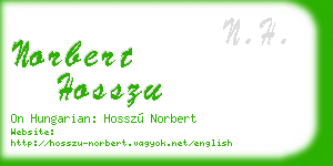 norbert hosszu business card